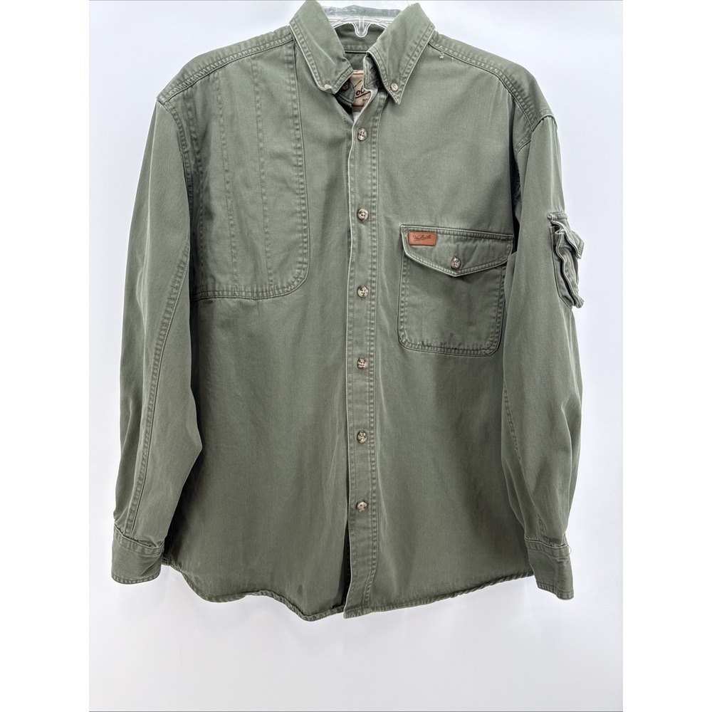 Woolrich Outdoor Guide Collection‎ Men Large Canvas Shooting Hunting Shirt